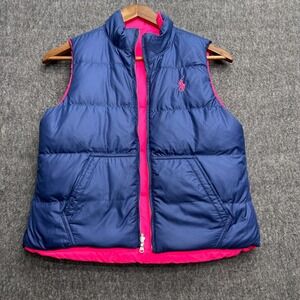 Polo by Ralph Lauren Kids Blue and Pink Puffer Vest